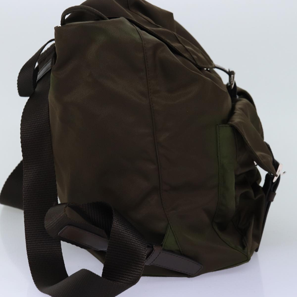 PRADA Backpack Nylon Brown 71501