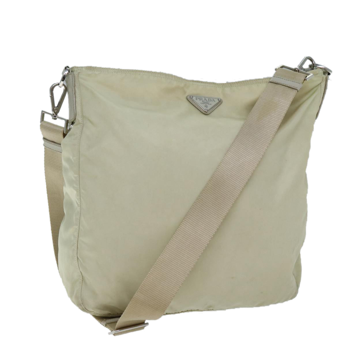 PRADA Shoulder Bag Nylon Cream 71503