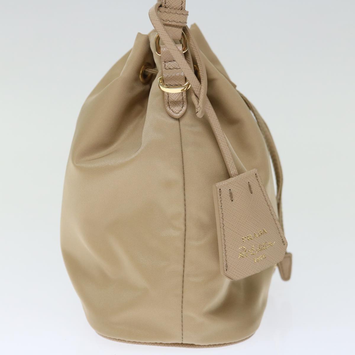 PRADA Shoulder Bag Nylon 2way Beige 71637A