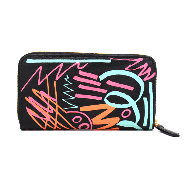 Burberry Canvas Graffiti Zip Wallet