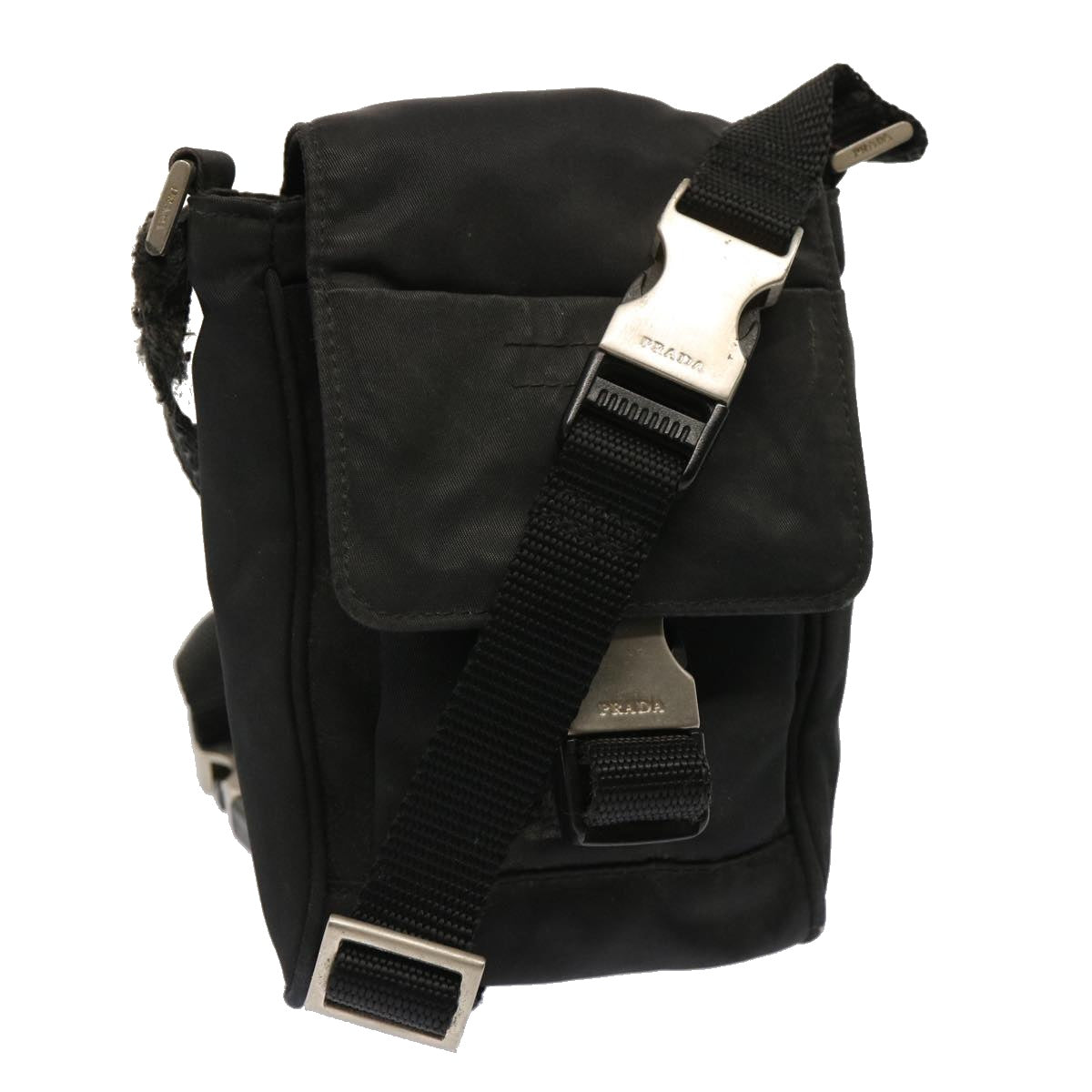 PRADA Shoulder Bag Nylon Black 71840