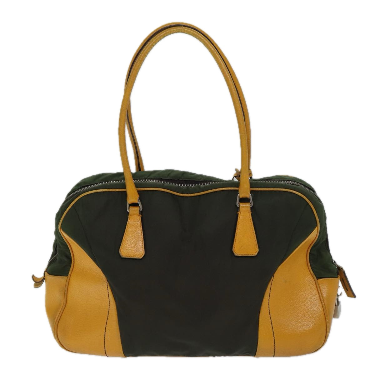 PRADA Shoulder Bag Nylon Khaki Yellow 71843