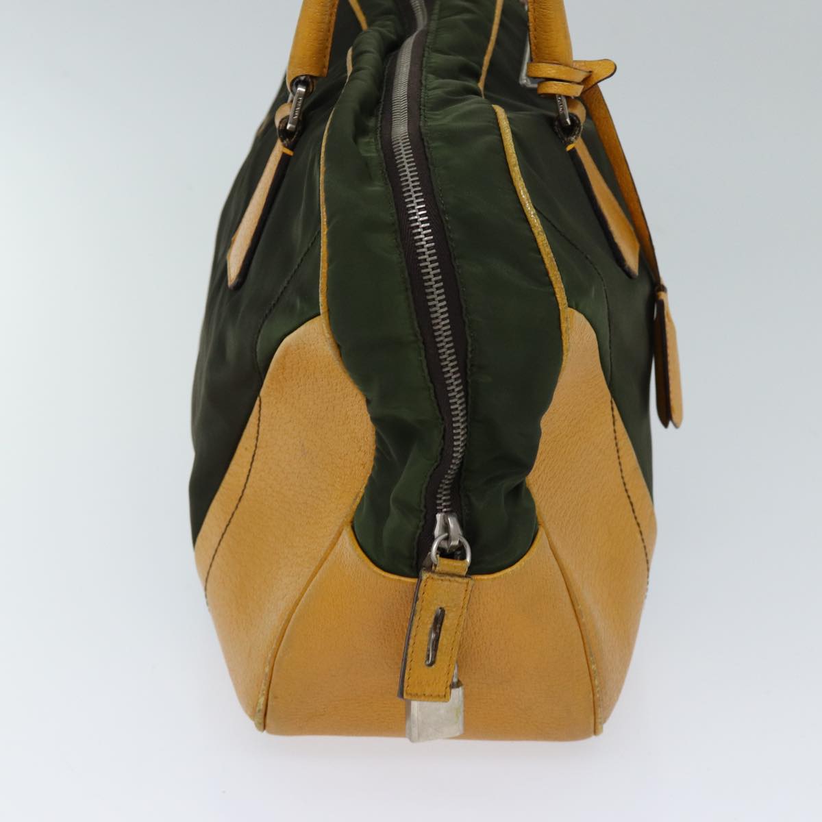 PRADA Shoulder Bag Nylon Khaki Yellow 71843