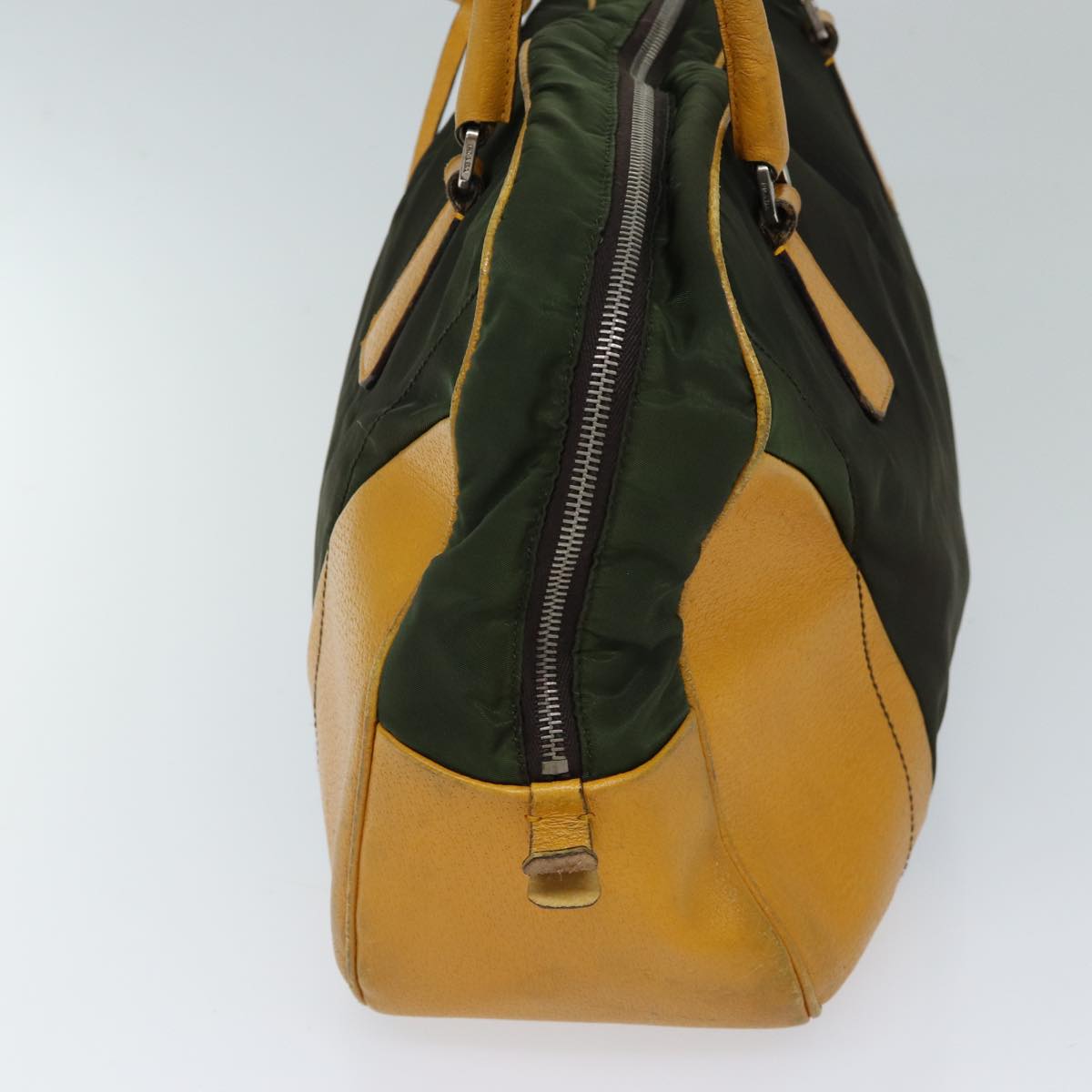PRADA Shoulder Bag Nylon Khaki Yellow 71843