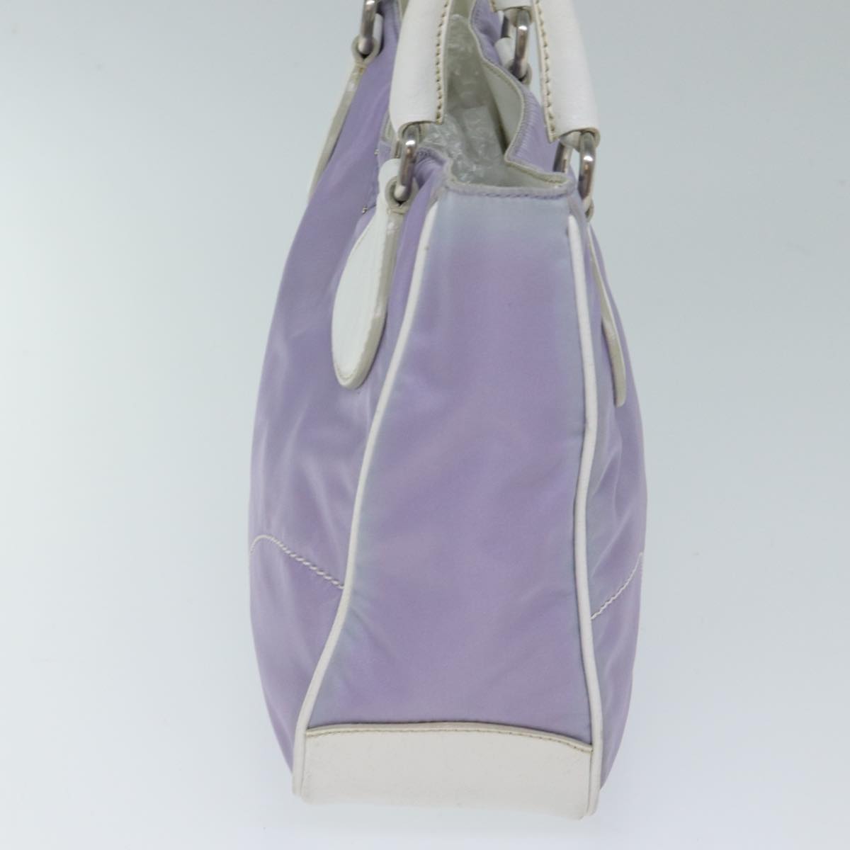 PRADA Hand Bag Nylon Purple White 71847
