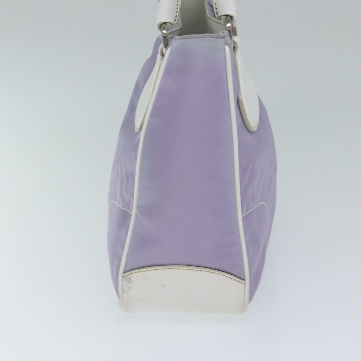 PRADA Hand Bag Nylon Purple White 71847