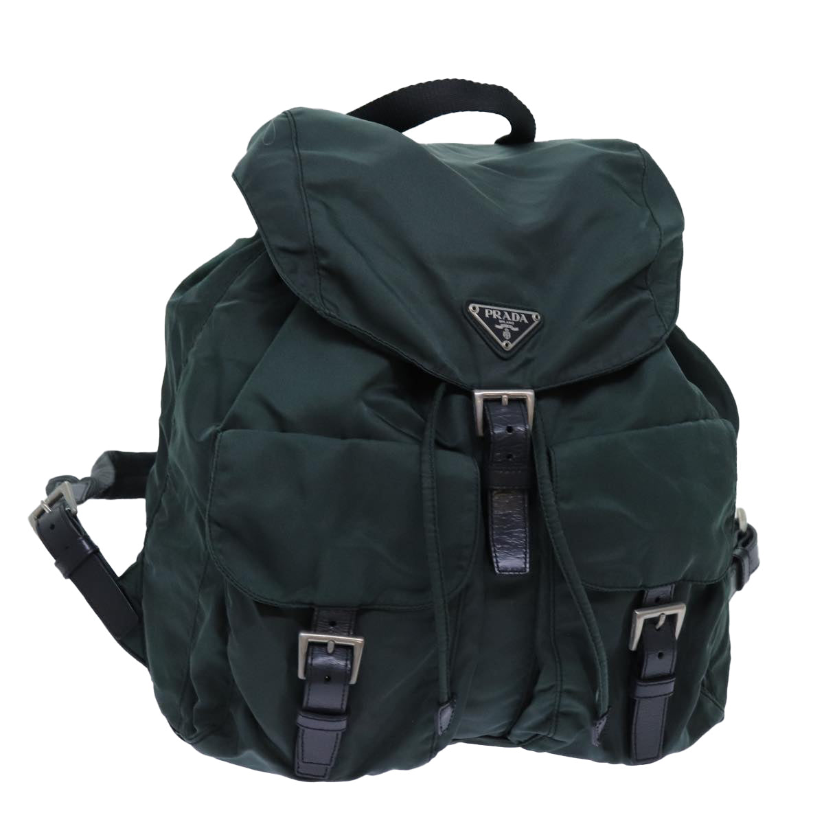 PRADA Backpack Nylon Green 71859