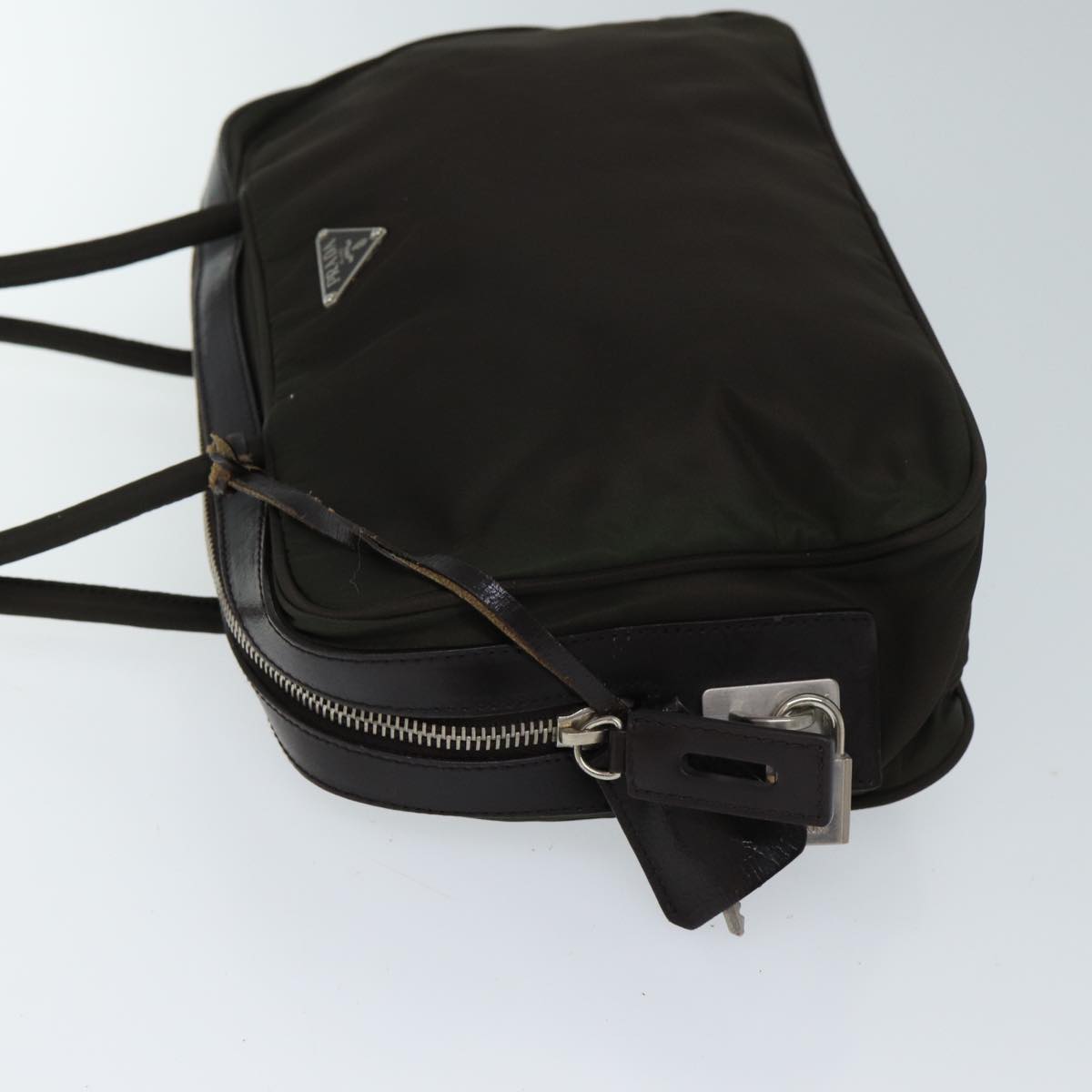 PRADA Hand Bag Nylon Khaki 71862