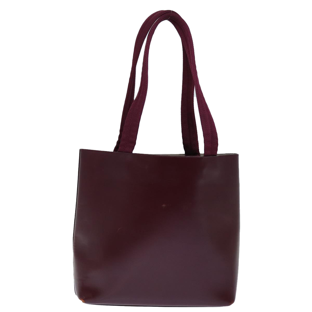 PRADA Hand Bag Leather Bordeaux 71872