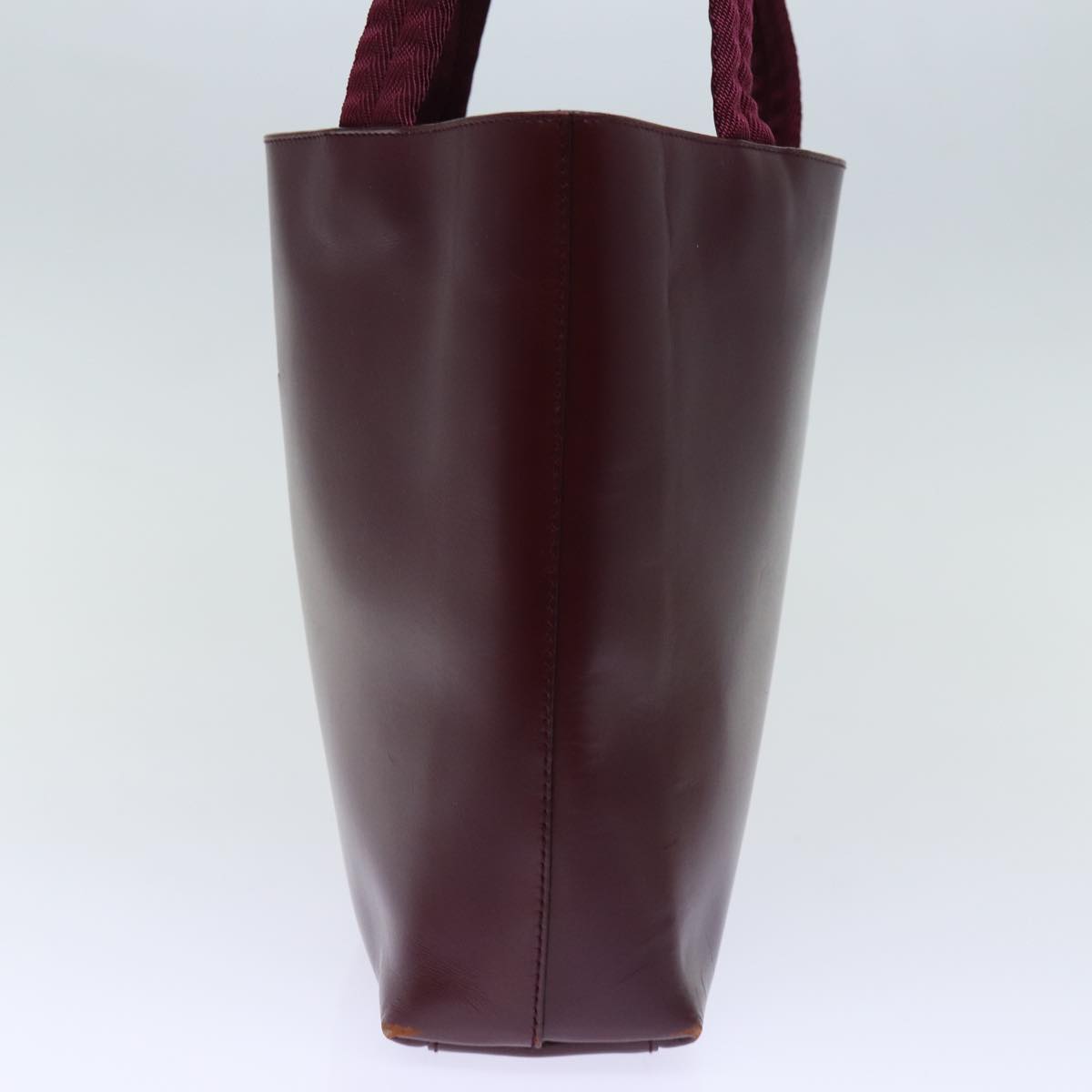 PRADA Hand Bag Leather Bordeaux 71872