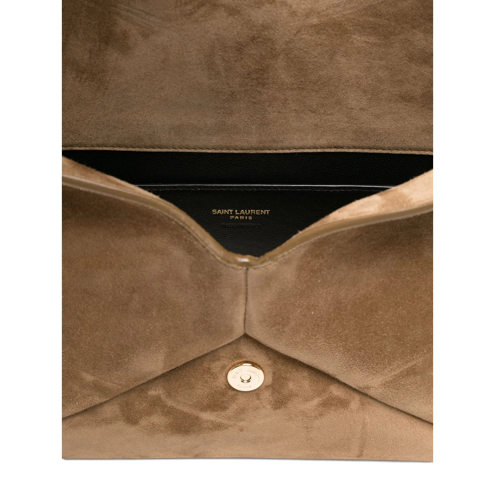 Saint Laurent Neutrals Clutch Bags Women