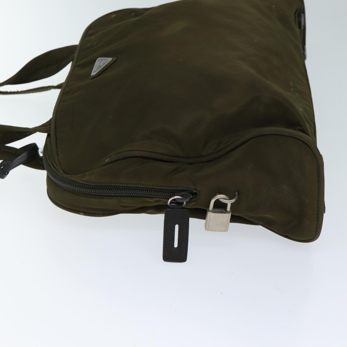PRADA Shoulder Bag Nylon Khaki 71908