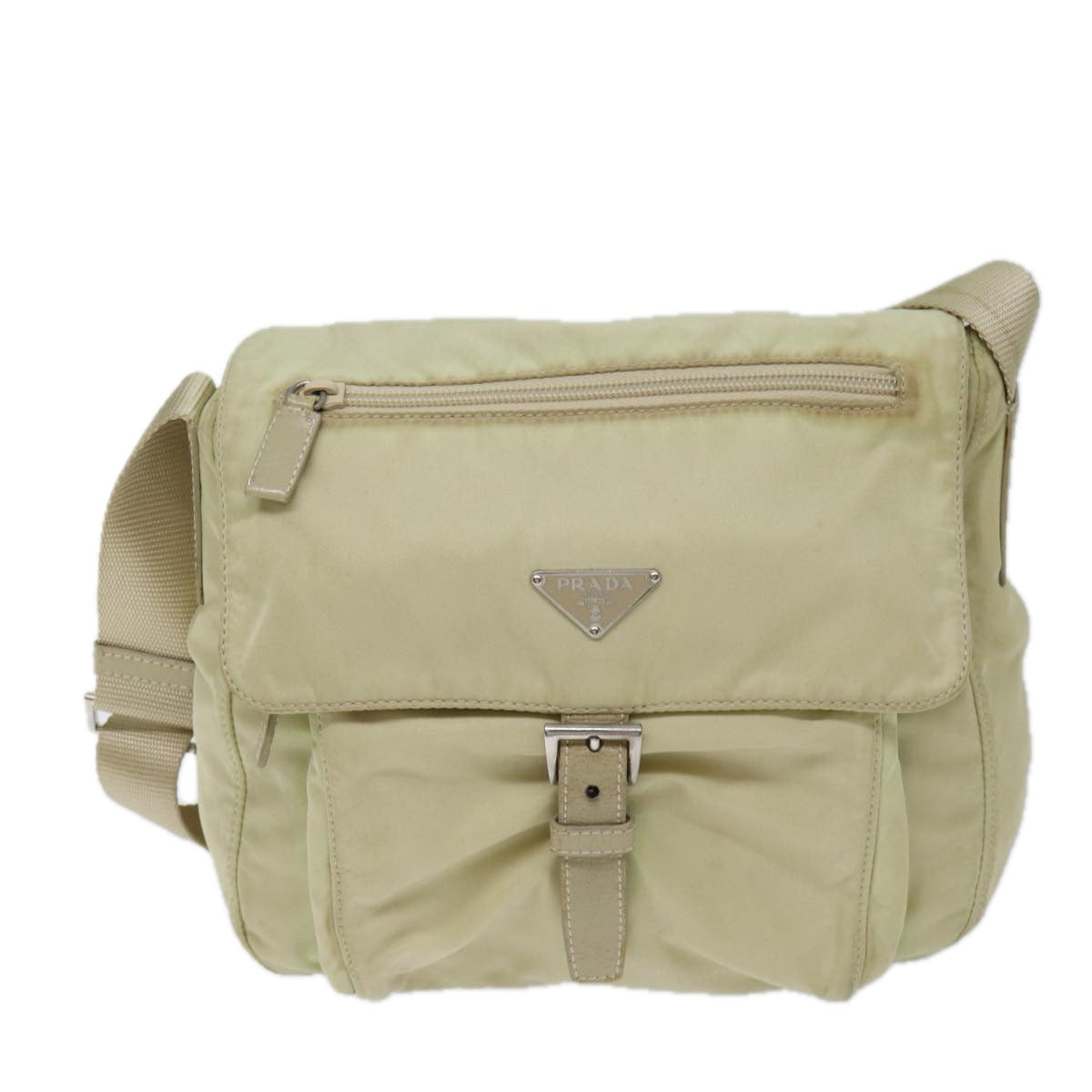 PRADA Shoulder Bag Nylon Beige 71909