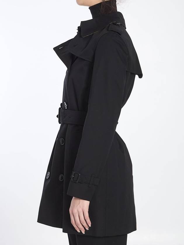 Burberry Kensington Cotton Trench Coat Black