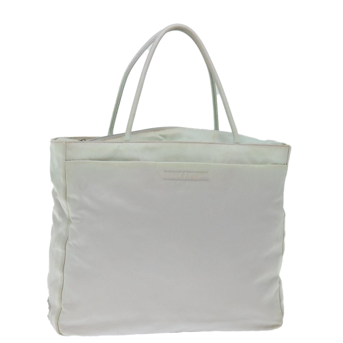 PRADA Hand Bag Nylon Gray 72008