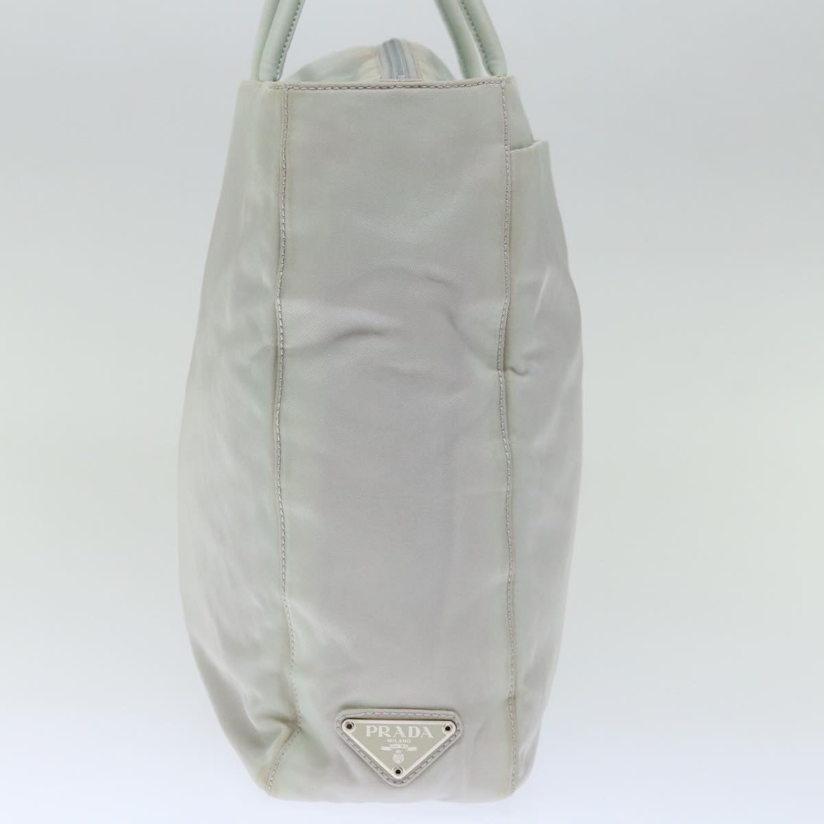 PRADA Hand Bag Nylon Gray 72008