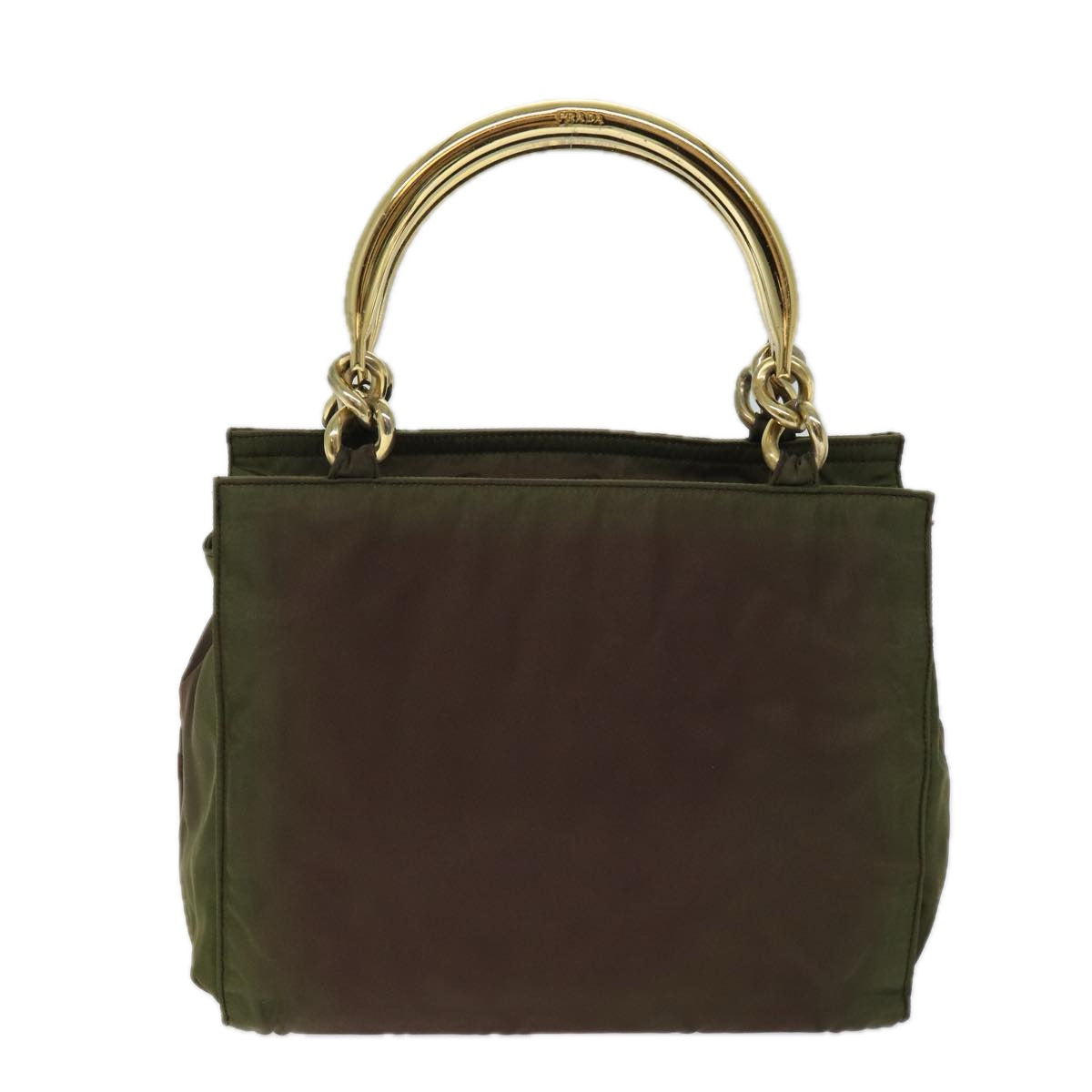 PRADA Hand Bag Nylon Khaki 72012