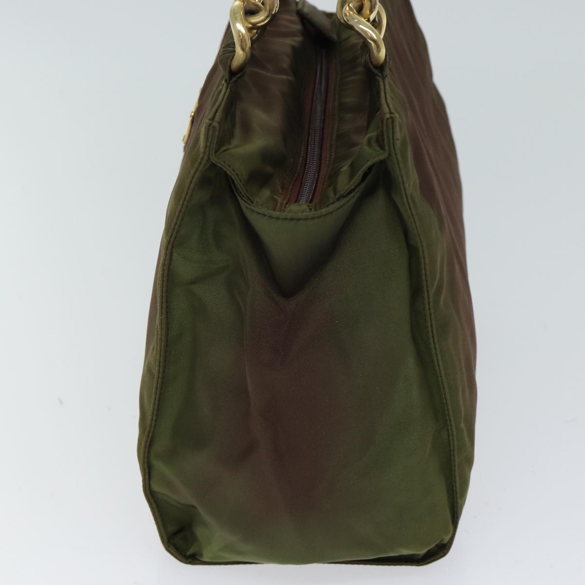 PRADA Hand Bag Nylon Khaki 72012