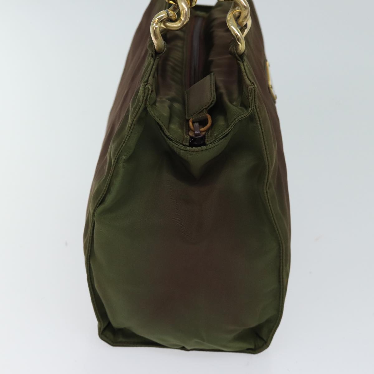 PRADA Hand Bag Nylon Khaki 72012