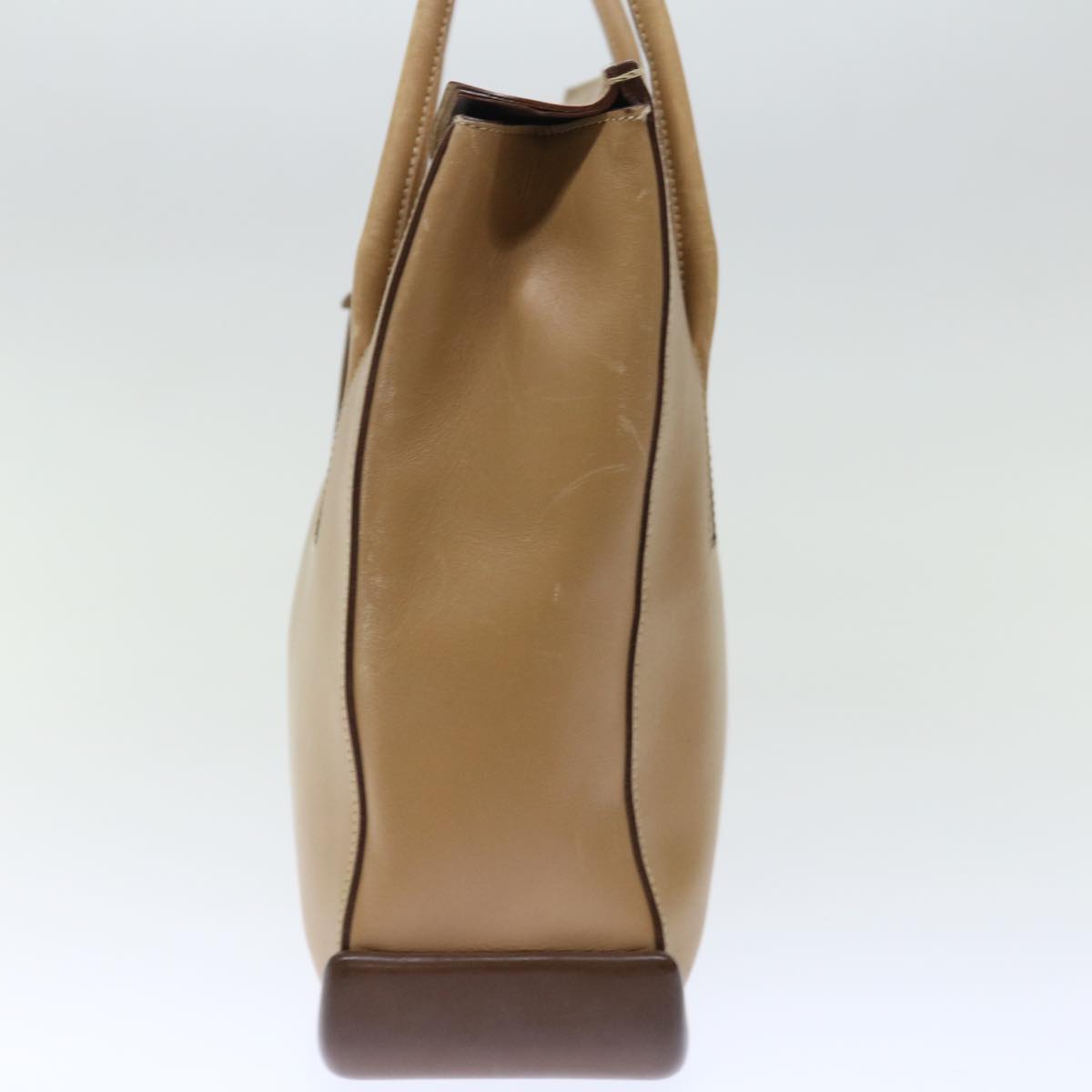 PRADA Shoulder Bag Leather Khaki 72013