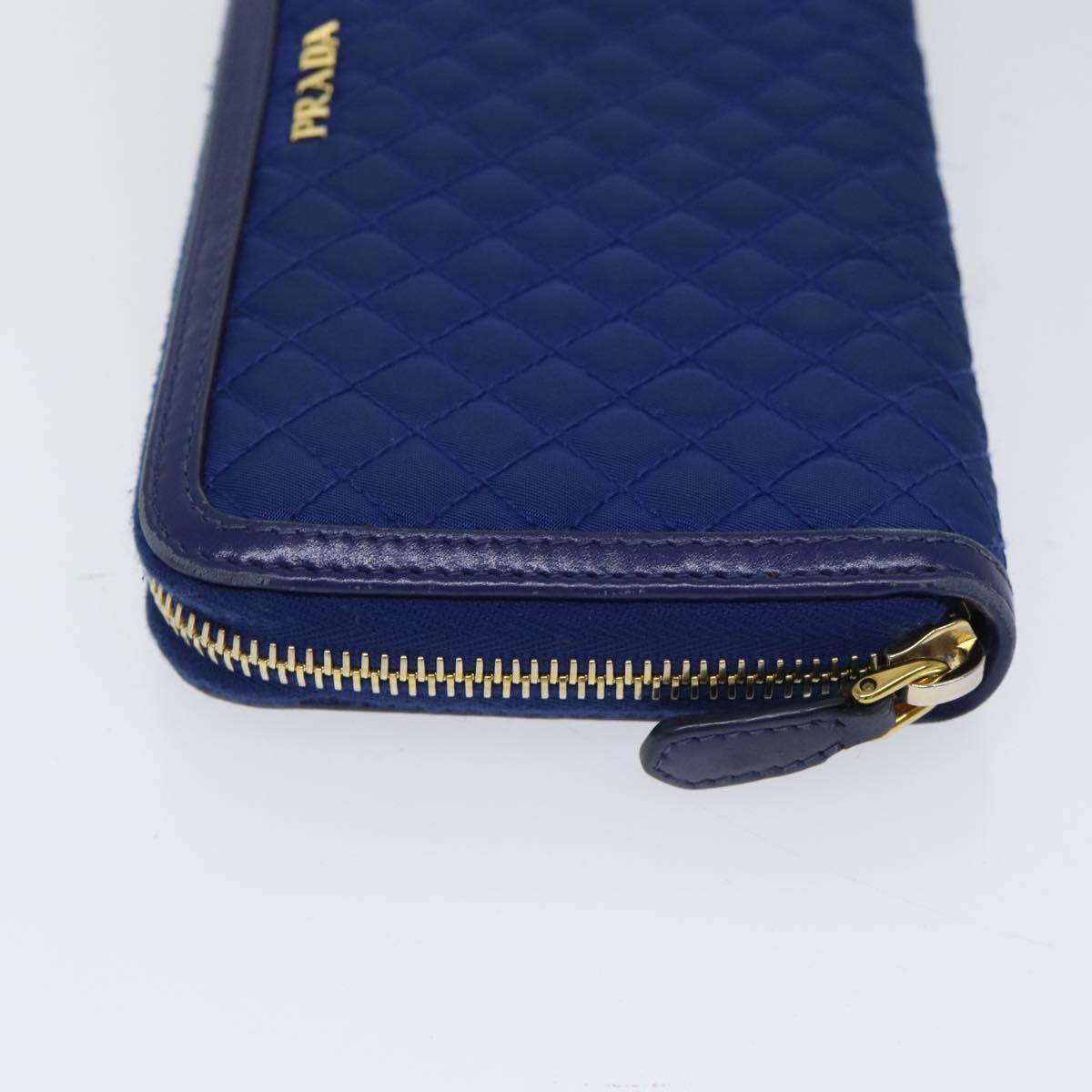 PRADA Long Wallet Nylon Blue 72014