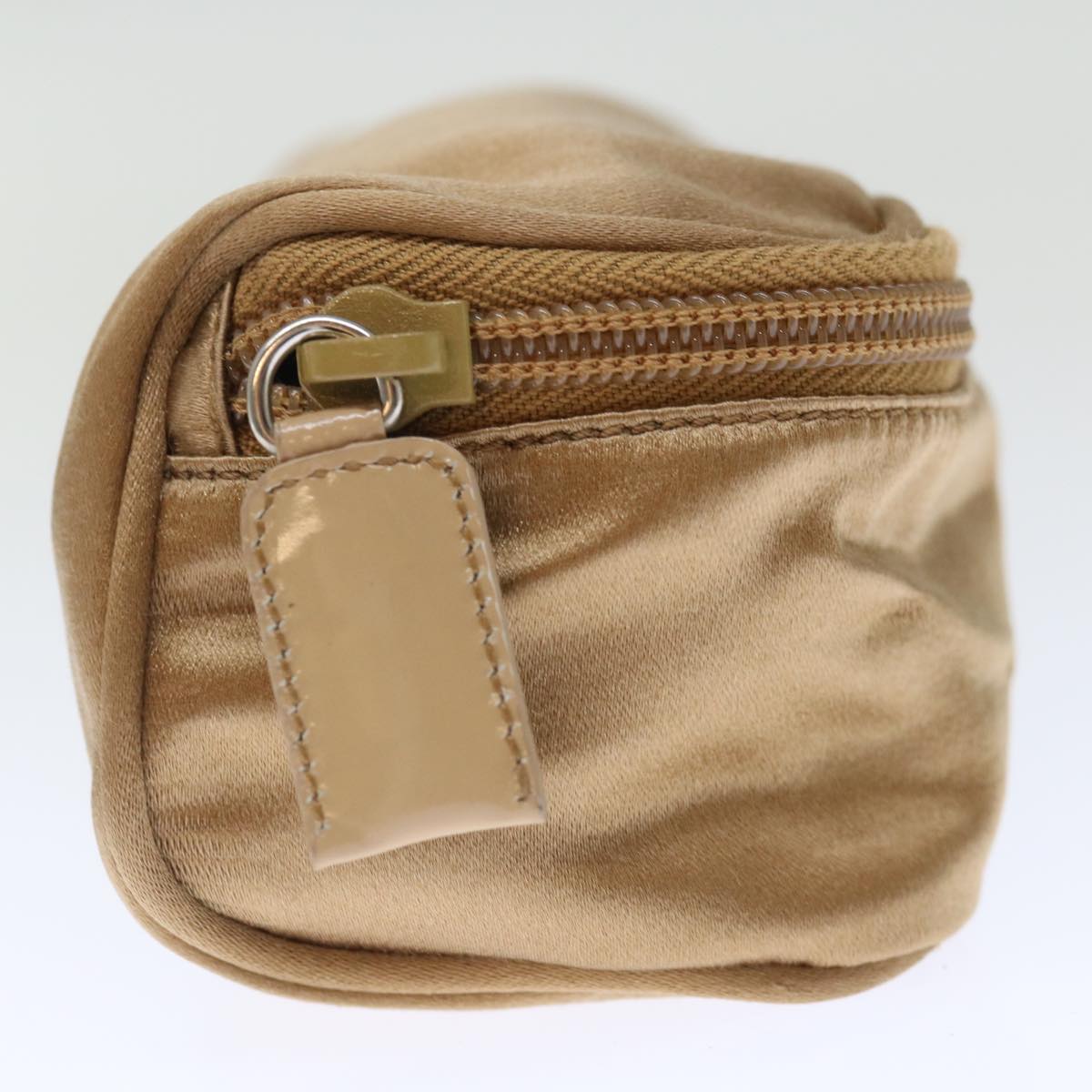 PRADA Pouch Satin Bronze 72019