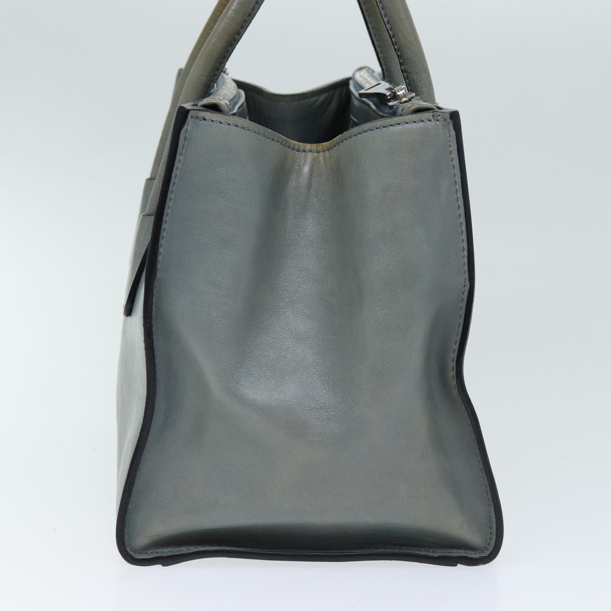 PRADA Hand Bag Leather 2way Gray 72026