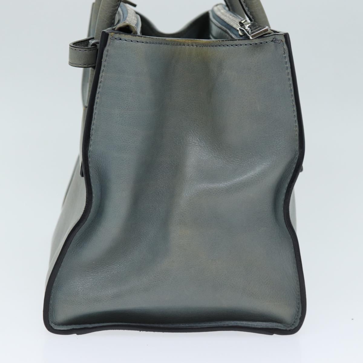 PRADA Hand Bag Leather 2way Gray 72026