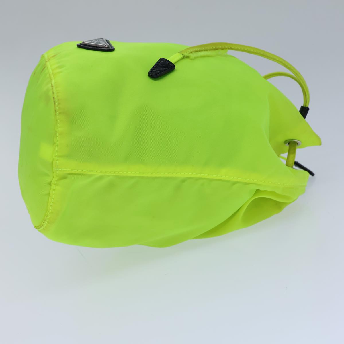 PRADA Purse Pouch Nylon Yellow 72110