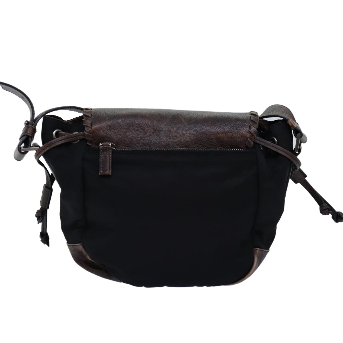 PRADA Shoulder Bag Leather Brown 72118