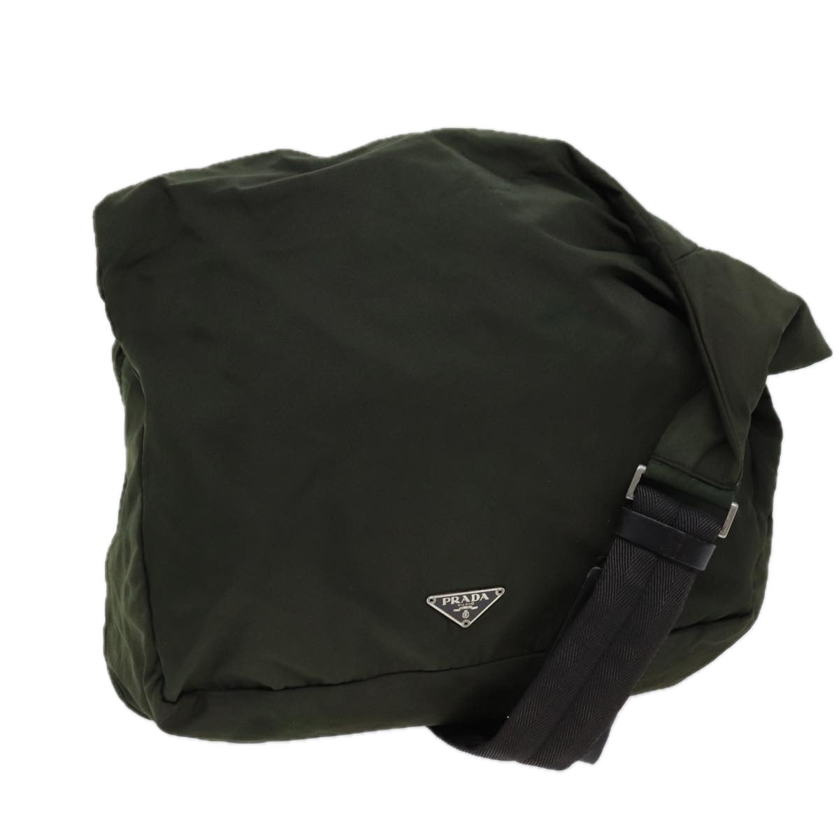 PRADA Shoulder Bag Nylon Khaki 72139