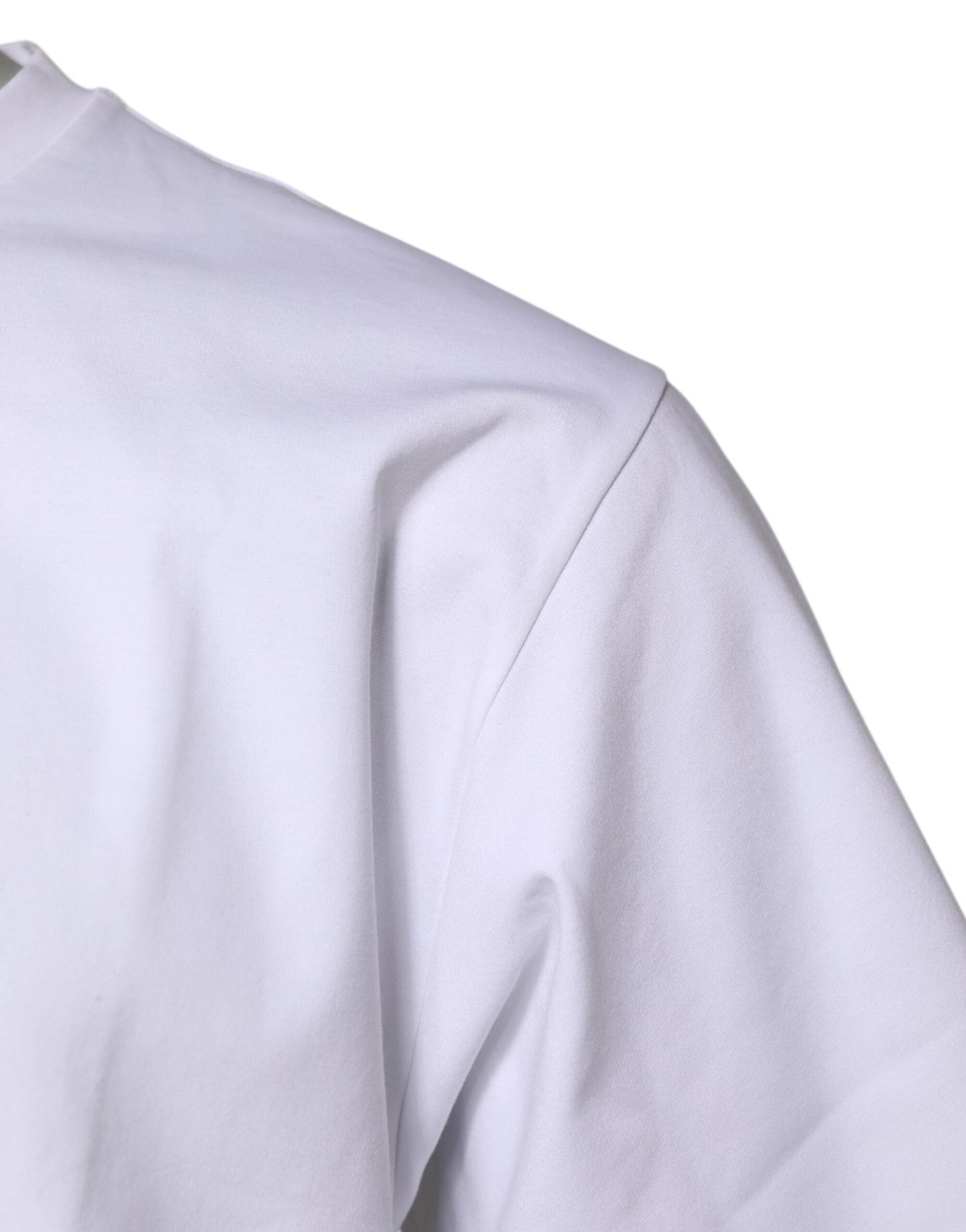 Dolce & Gabbana White Cotton Short Sleeves Crew Neck Men's T-shirt