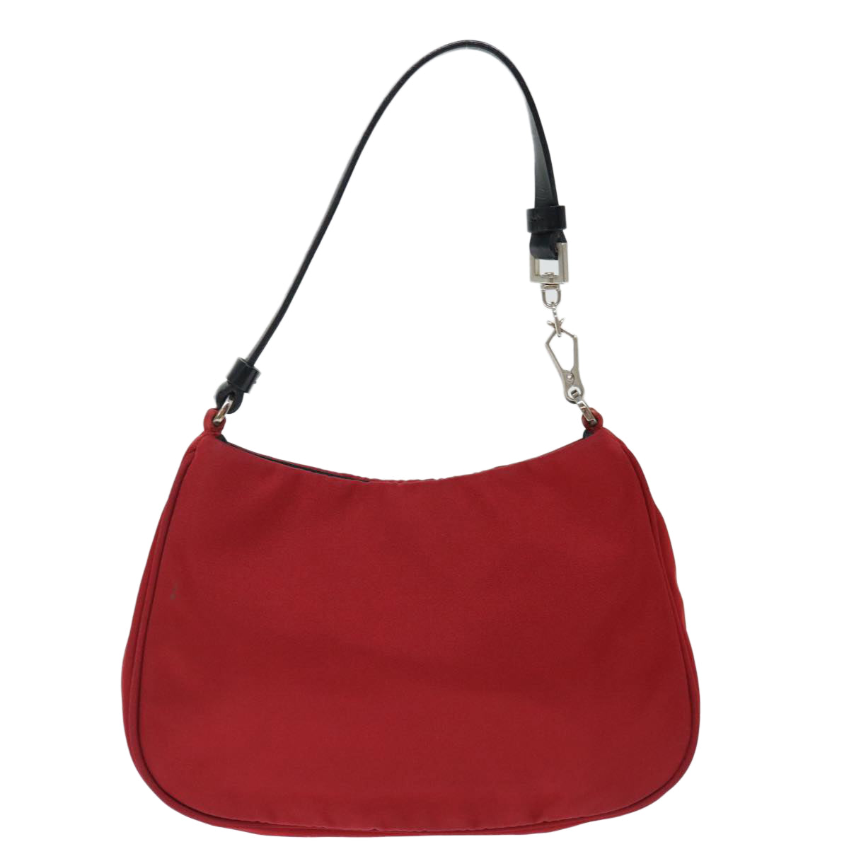 PRADA Pouch Hand Bag Nylon Red Black 72315