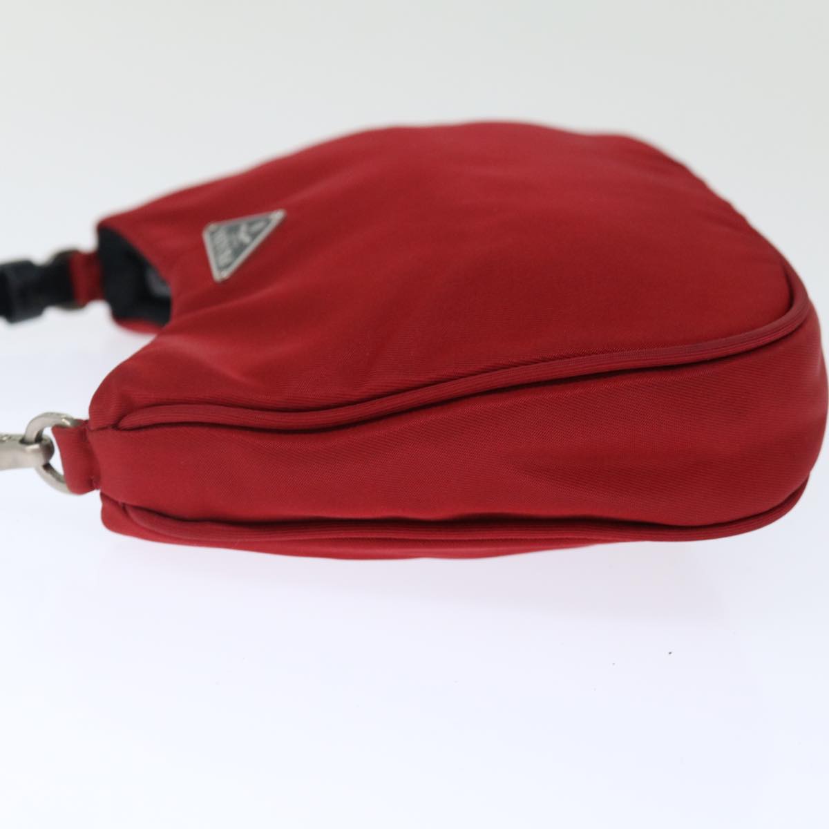PRADA Pouch Hand Bag Nylon Red Black 72315