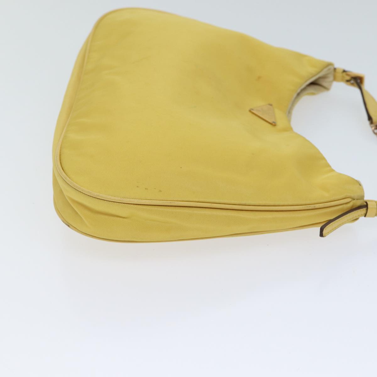 PRADA Chain Shoulder Bag Nylon Yellow 72424
