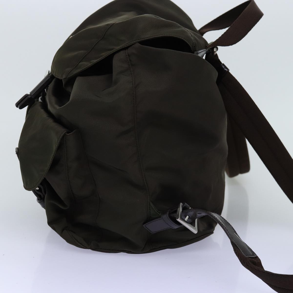 PRADA Backpack Nylon Khaki 72425