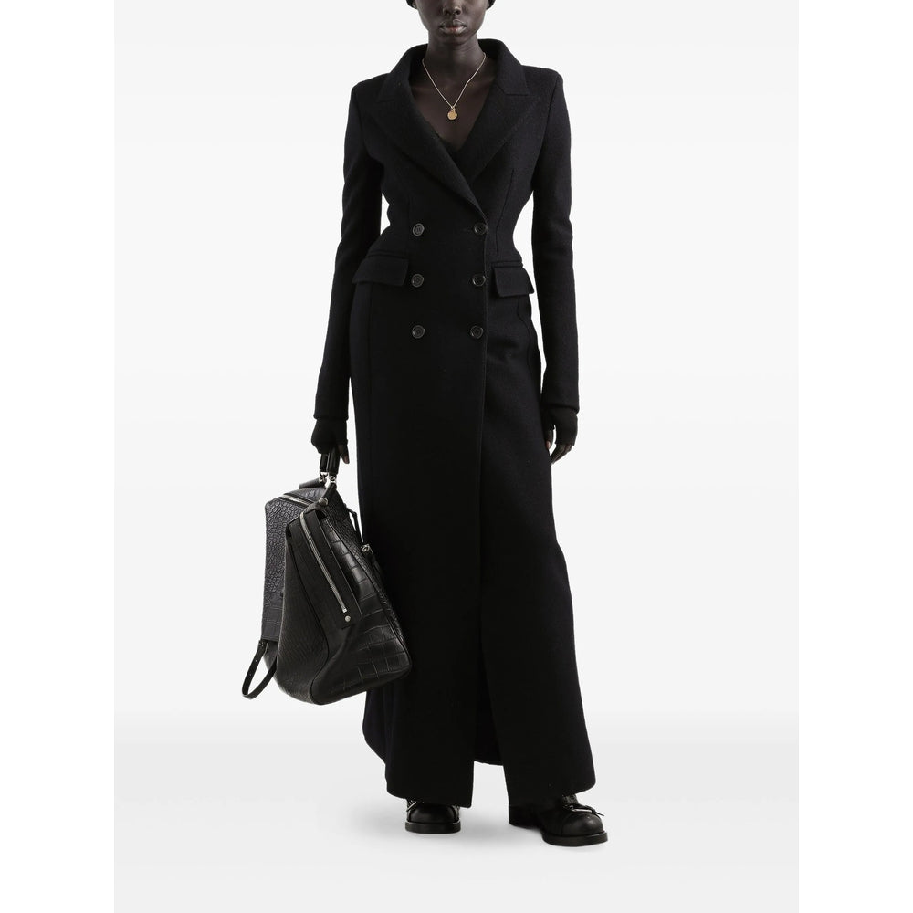 Dolce & Gabbana Black Coats - Double Breasted & Peacoats Women