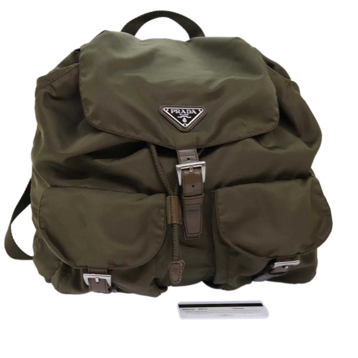 PRADA Backpack Nylon Brown 72453