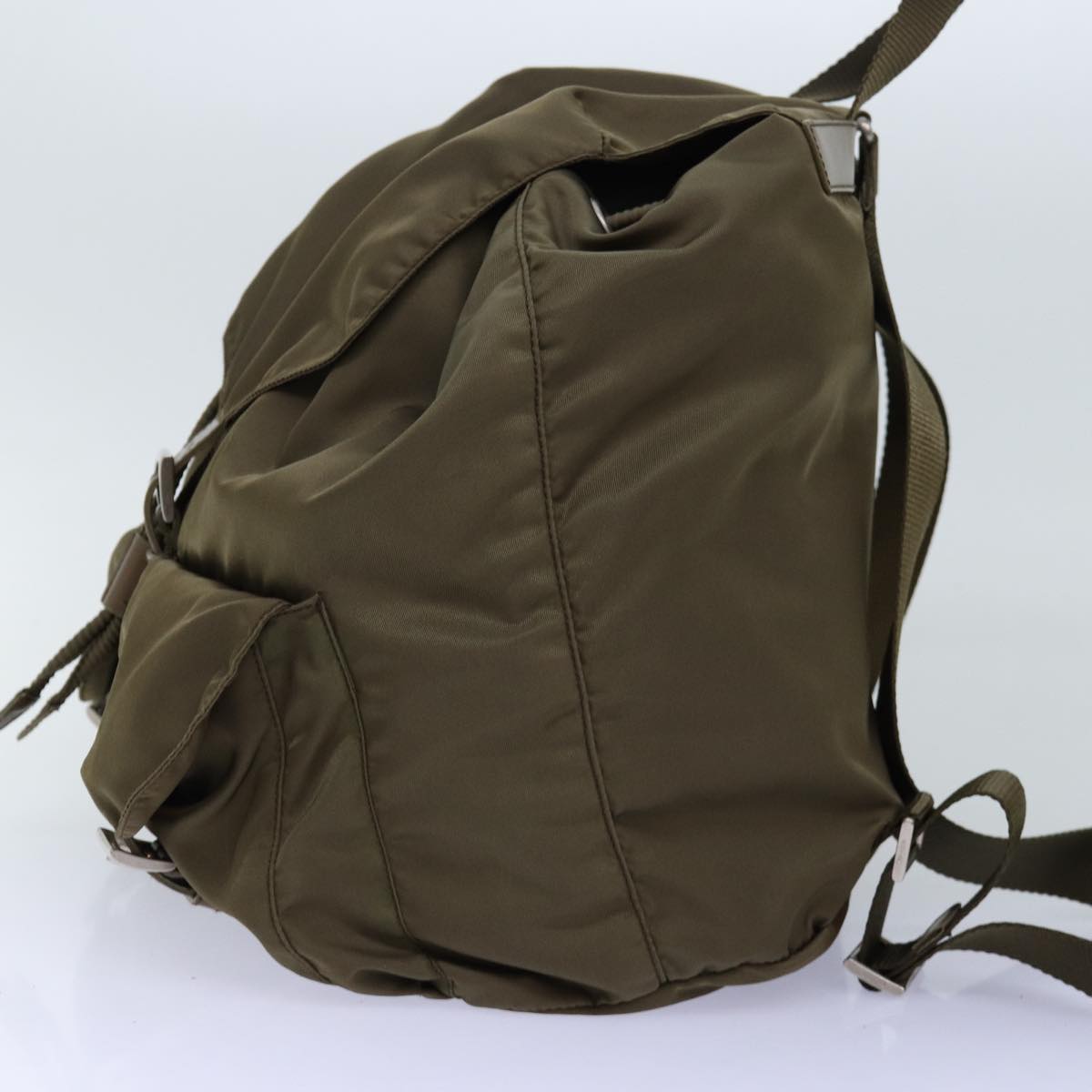 PRADA Backpack Nylon Brown 72453