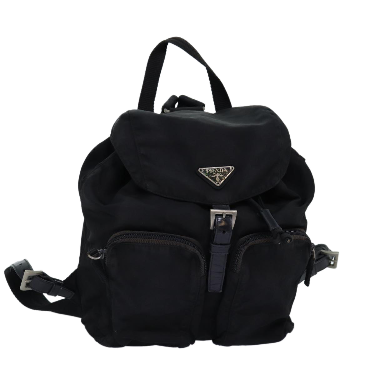 PRADA Backpack Nylon Black 72491