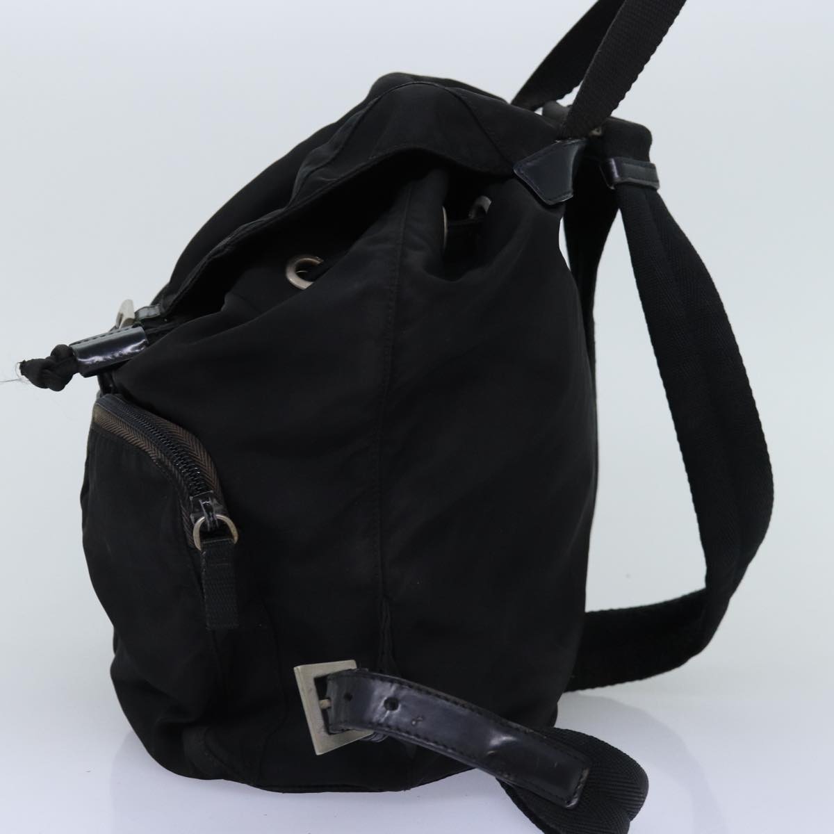 PRADA Backpack Nylon Black 72491