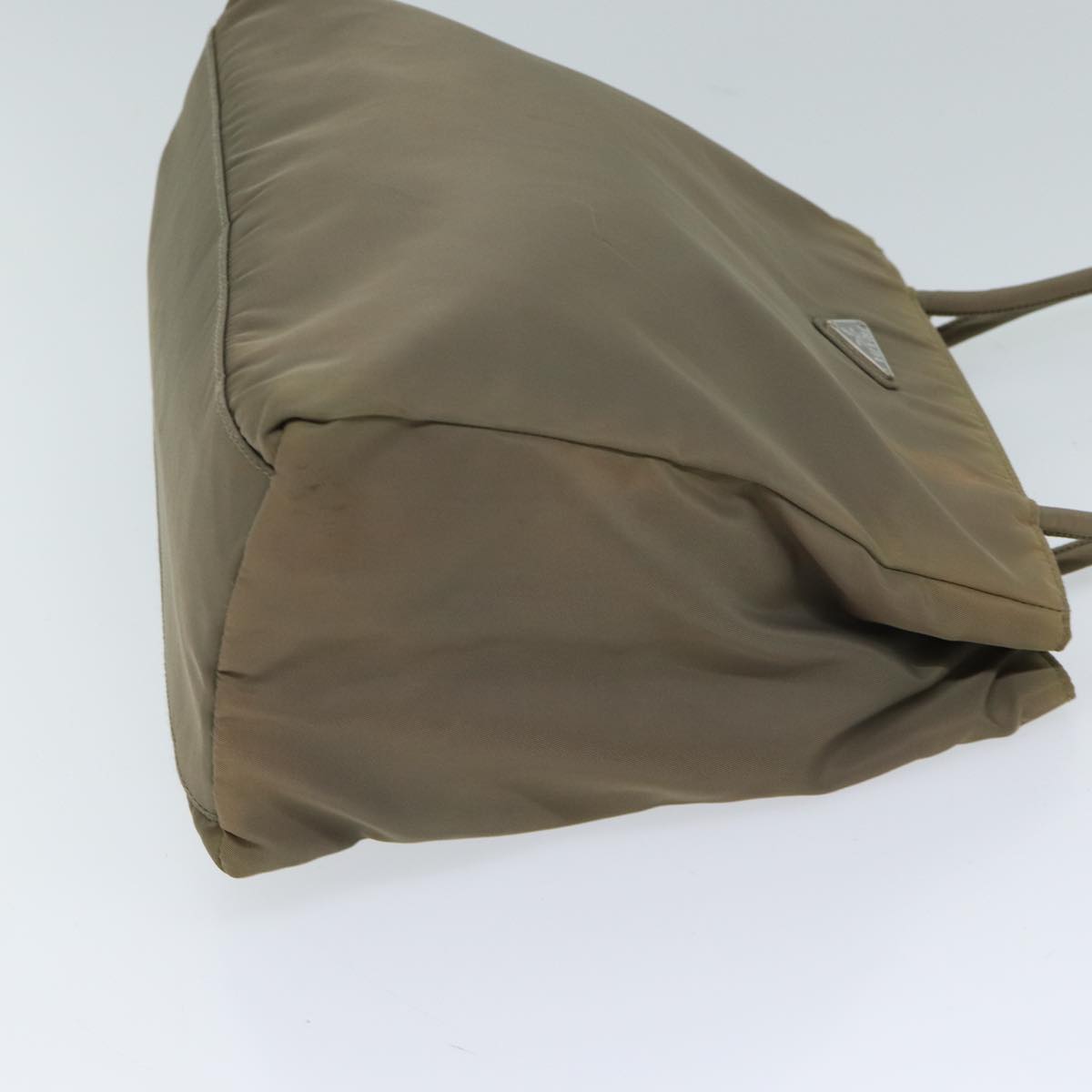PRADA Hand Bag Nylon Gray 72494