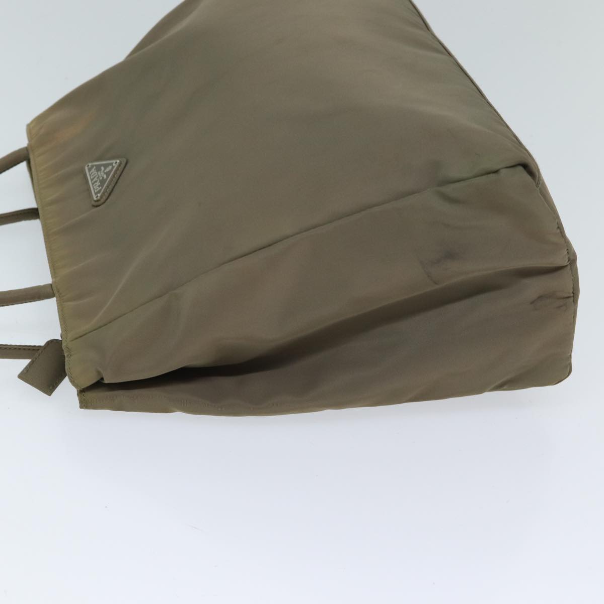 PRADA Hand Bag Nylon Gray 72494
