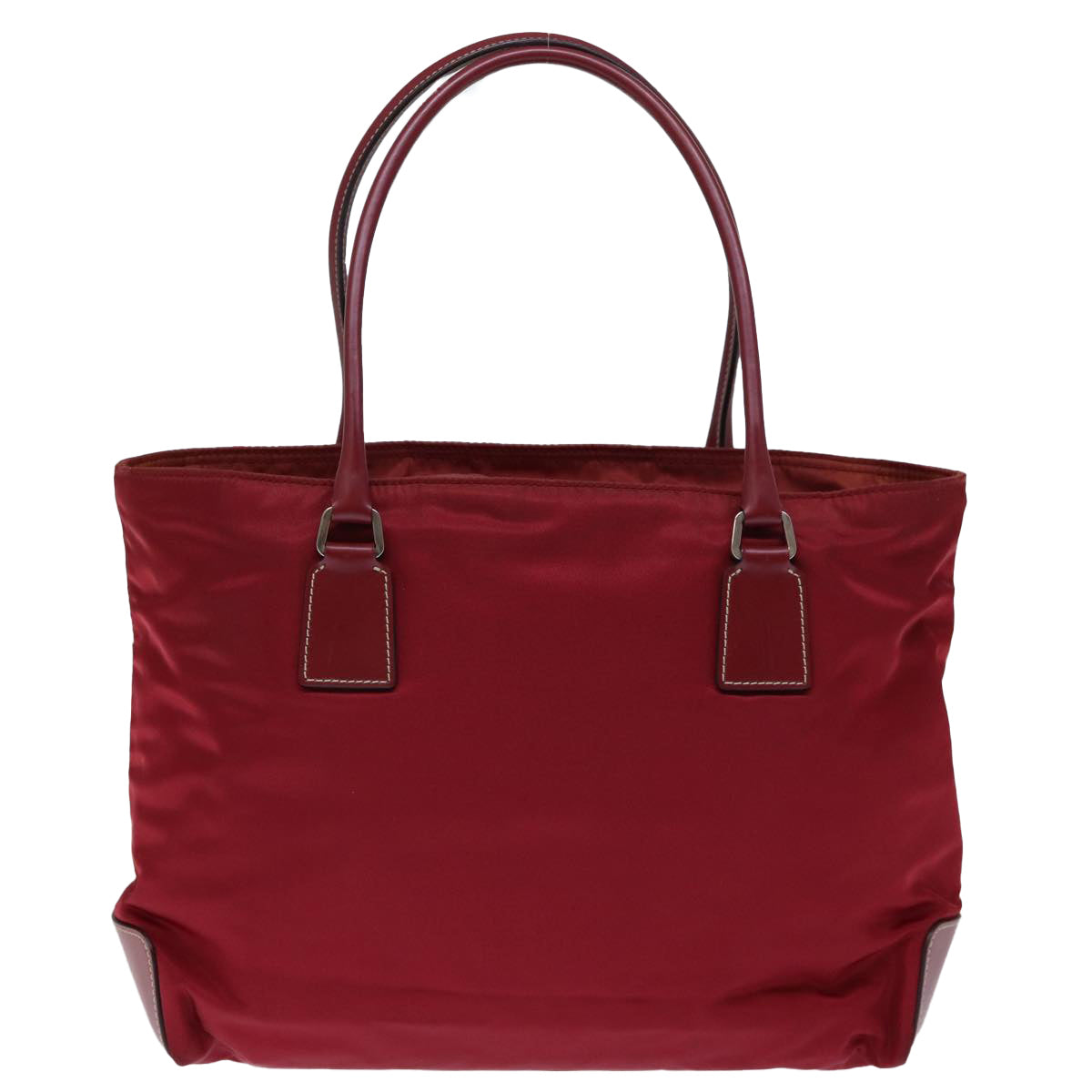 PRADA Hand Bag Nylon Red 72552