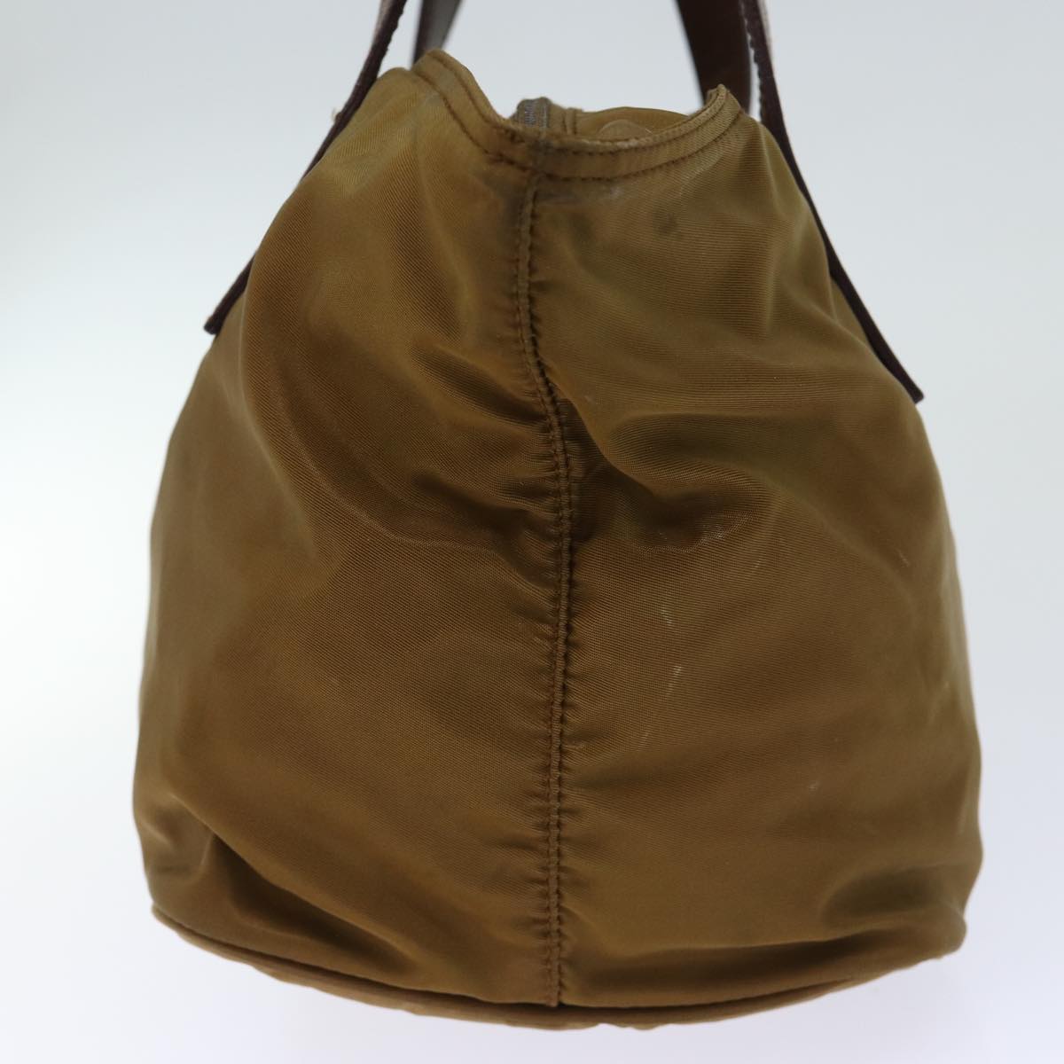 PRADA Hand Bag Nylon Brown 72569