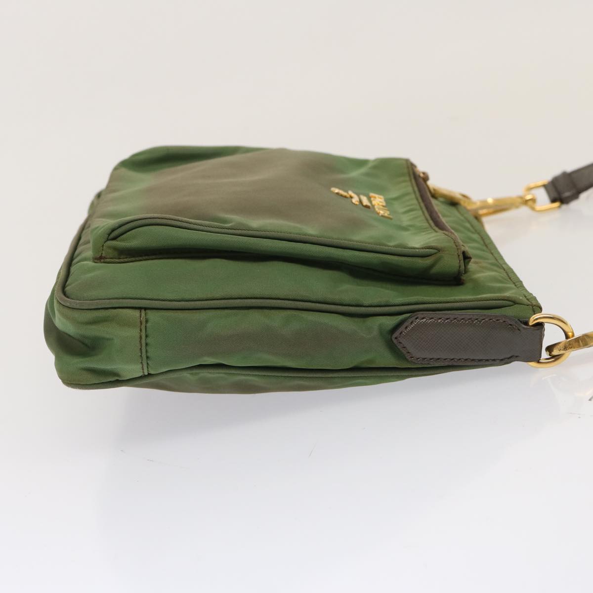 PRADA Shoulder Bag Nylon Khaki 72572