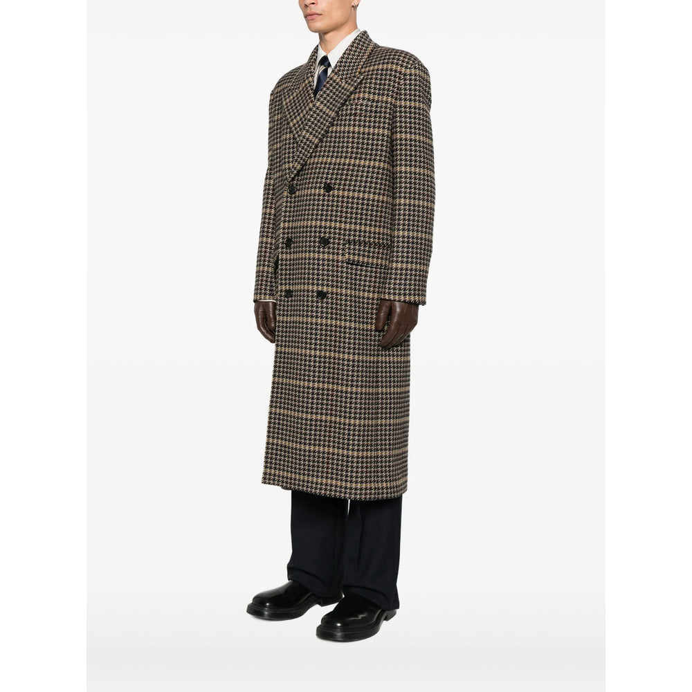 Saint Laurent Black Coats - Double Breasted Coats Men