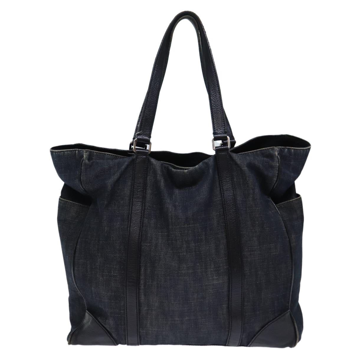 PRADA Tote Bag Denim Navy 72594