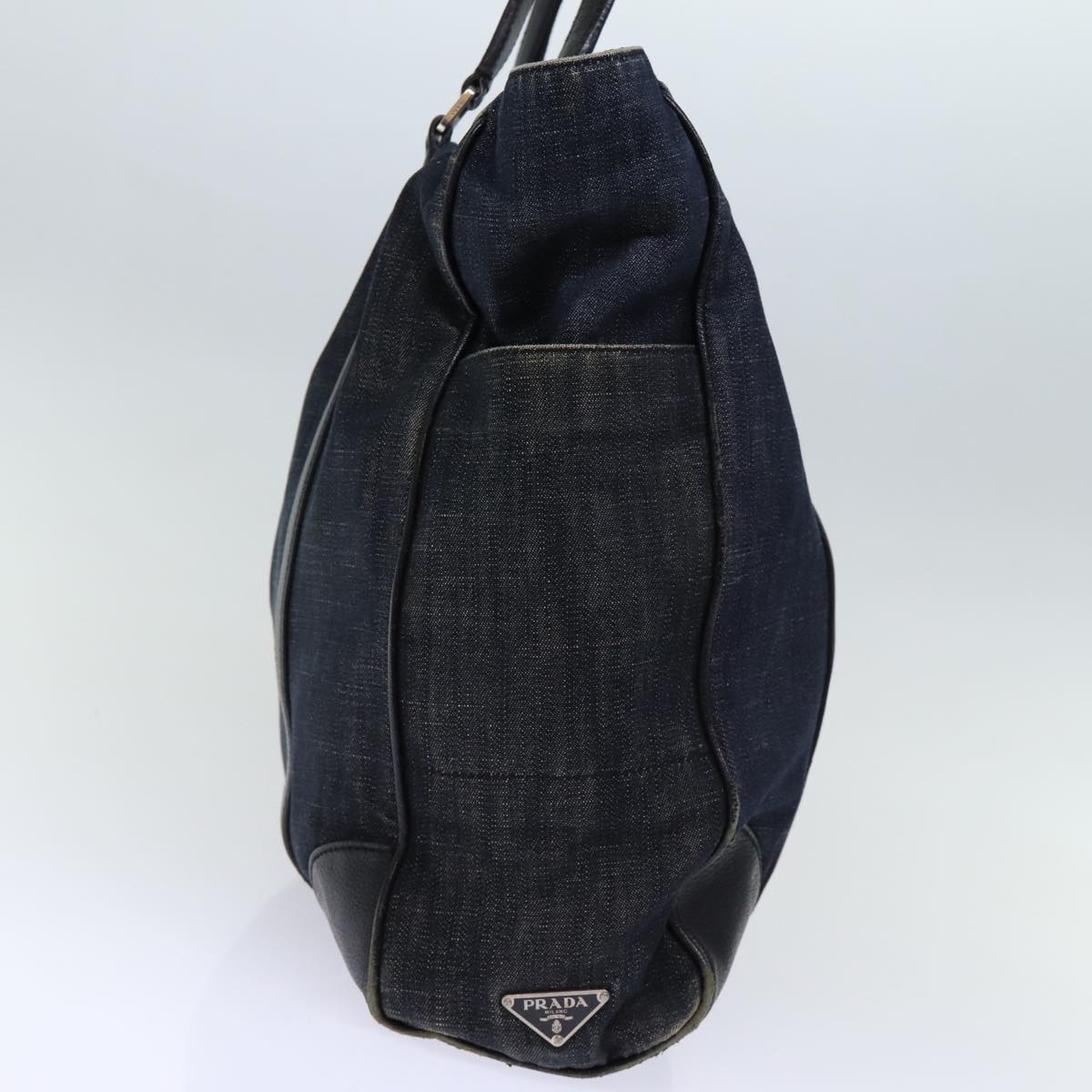 PRADA Tote Bag Denim Navy 72594