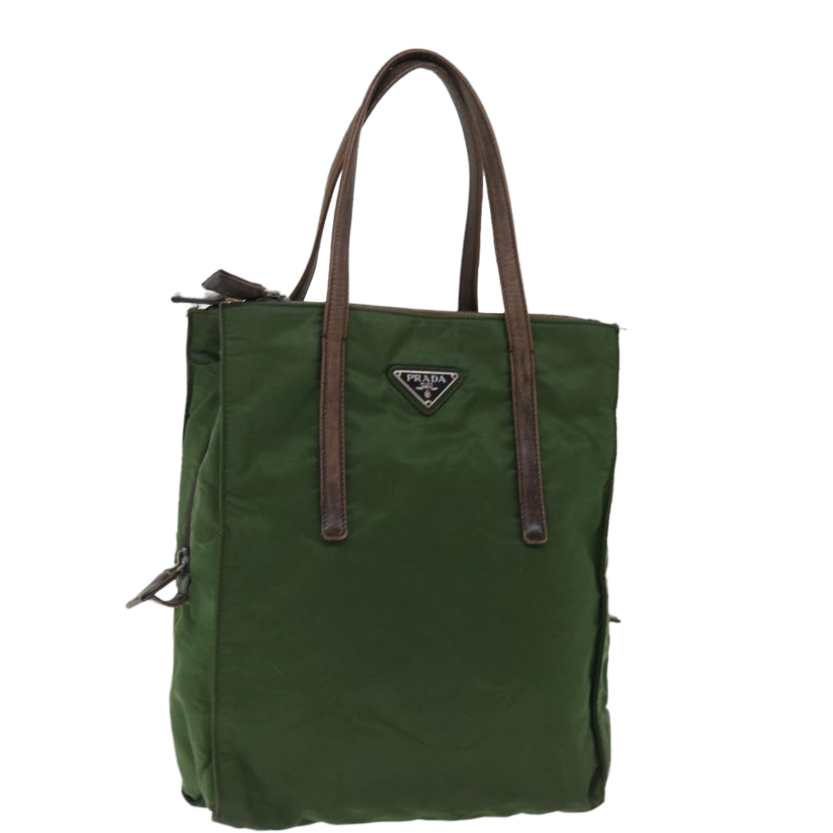 PRADA Hand Bag Nylon Khaki 72610